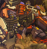 Rhinox and Overload in Dreamwave's Armada comic