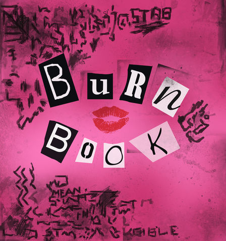 Burn Book Lined Journal Its Full Of Secrets Youre like Really Pretty   55 x 85 writing notebook  Bedroom wall collage Art collage wall  Picture collage wall