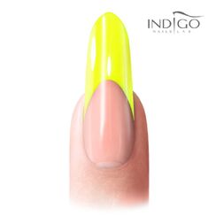 Indigo-acrylic-neon-lemon