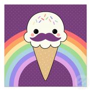 Icecreamcone with mustache