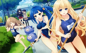 Ram, Tamsoft & Vert in swimsuits