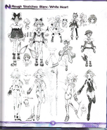 Blanc / White Heart Sketches from Art book #1