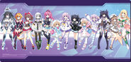 Neptunia: Sisters vs Sisters large mousepad