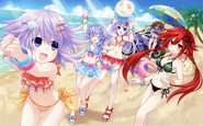 Planeptune Girls at the Beach