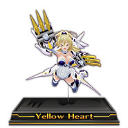 Yellow Heart Figure Icon V