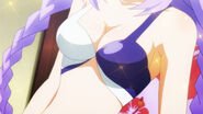 HDNA-Purple Heart Swimsuit Closeup