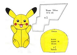 pikachu sewing pattern