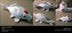 Koi carp fish soft toy sewing pattern