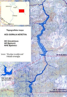 HES Gornja Neretva - sa svim branama i akumulacijama