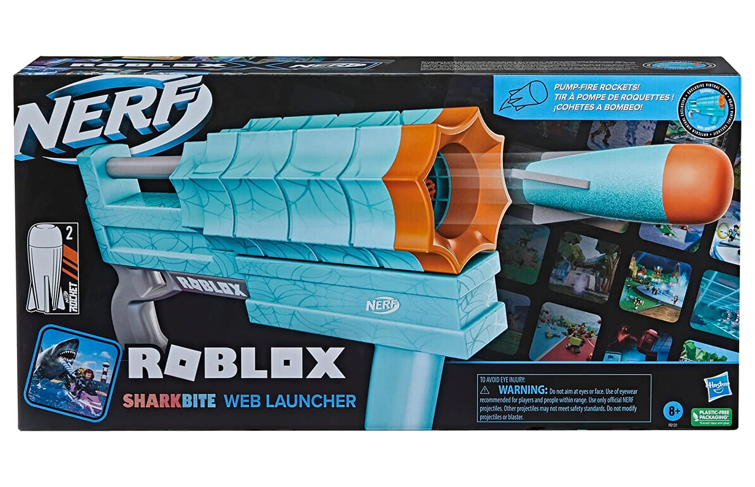 Hasbro-Nerf Roblox MM2 : Shark Seeker Blaster With 3 Darts -   – Online shop of Super chain stores