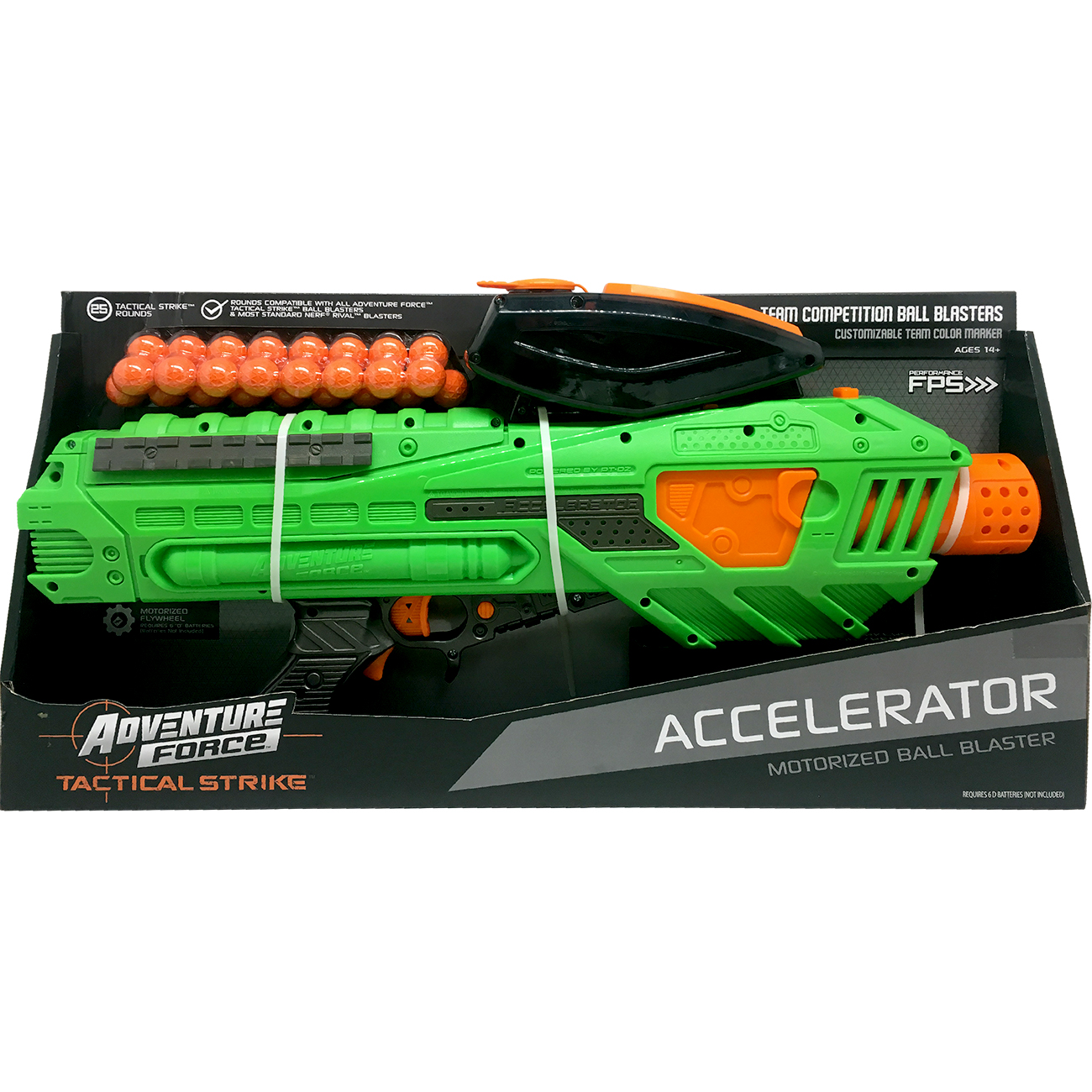 Adventure Force Tactical Strike Quantum Motorized Team Competition Ball  Blaster - Compatible with NERF Rival