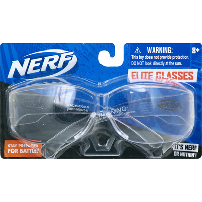NERF Elite Glasses Goggles Clear Plastic Impact Resistant 8+ New