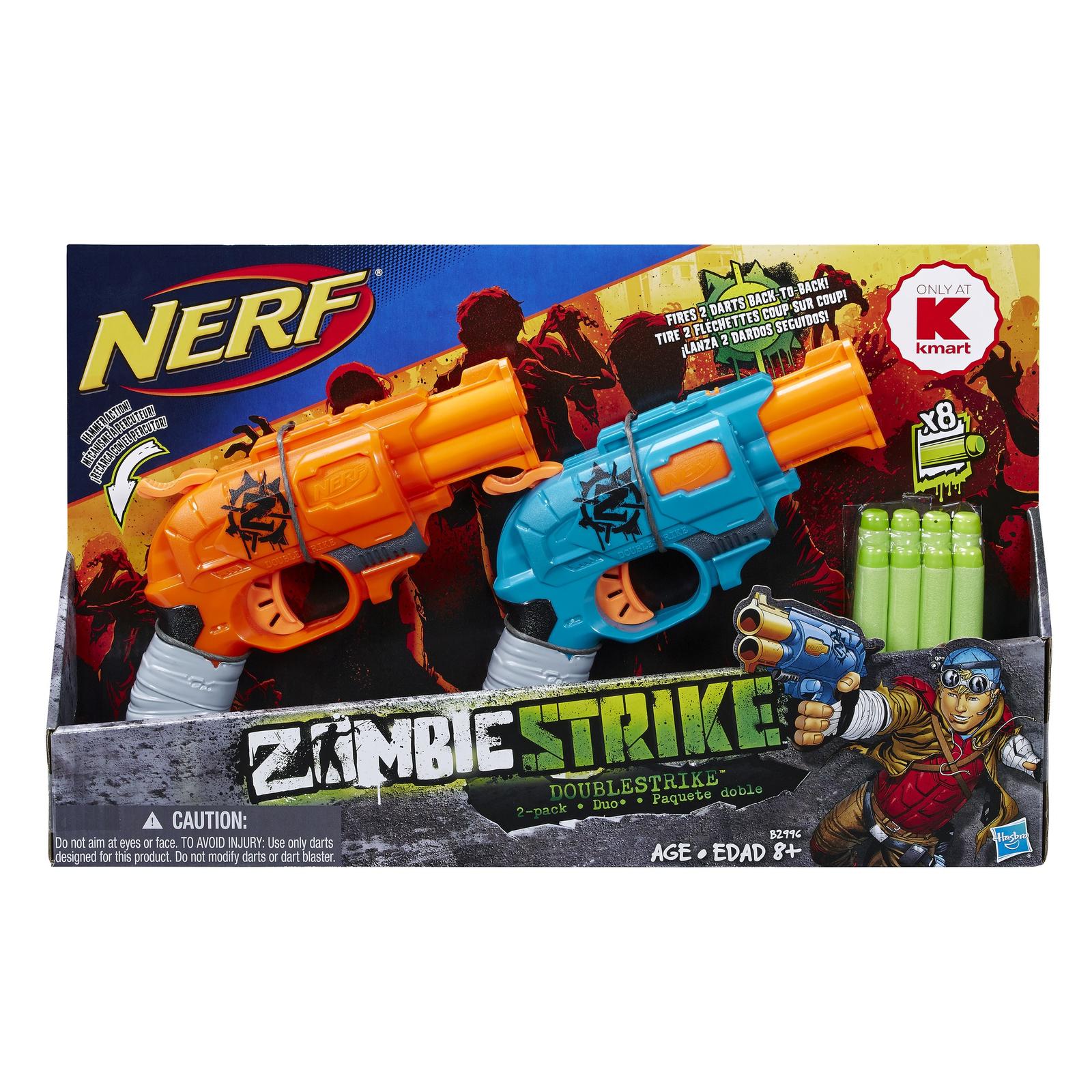Nerf Zombie Strike Clampdown Blasters, 2-Pack