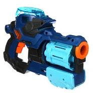 The blue and light blue Dual Ammo Blaster.