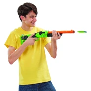 A model holding the Double Fire.