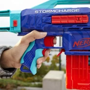 A closeup of the Stormcharge's grip.