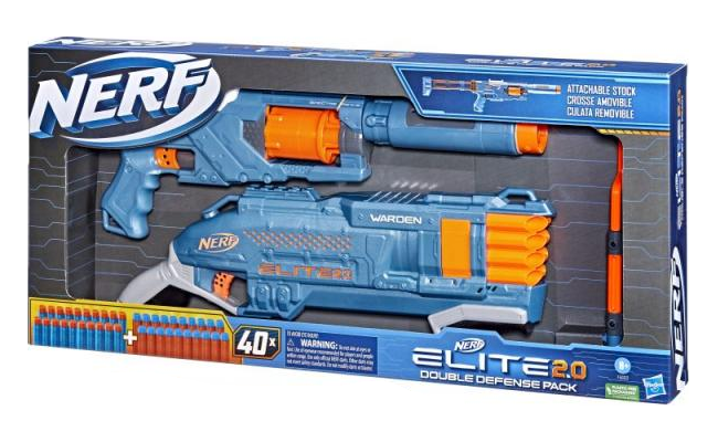 Nerf Nerf Elite 2.0 Double Defense Pack Blasters and Darts Set