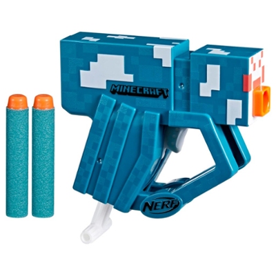 NERF MICROSHOTS Minecraft GHAST Mini Blaster Gun & Darts MOJANG
