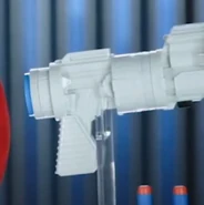 The white Captain America Assembler Gear handle.