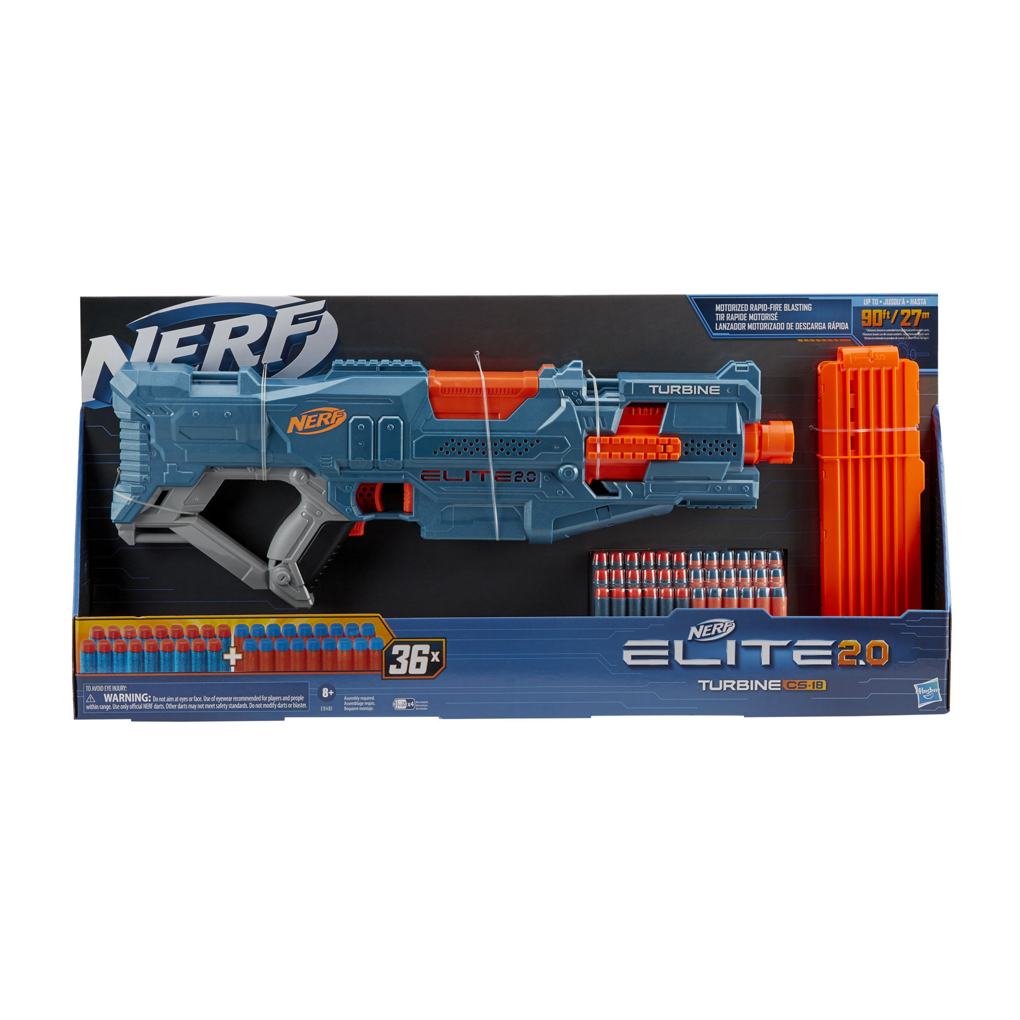 Set Of 2 Nerf Elite 2.0 Turbine Eaglepoint Automatic Battery Power