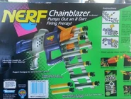 The back of the packaging for the Chainblazer.