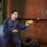 A model firing the Quadrot.