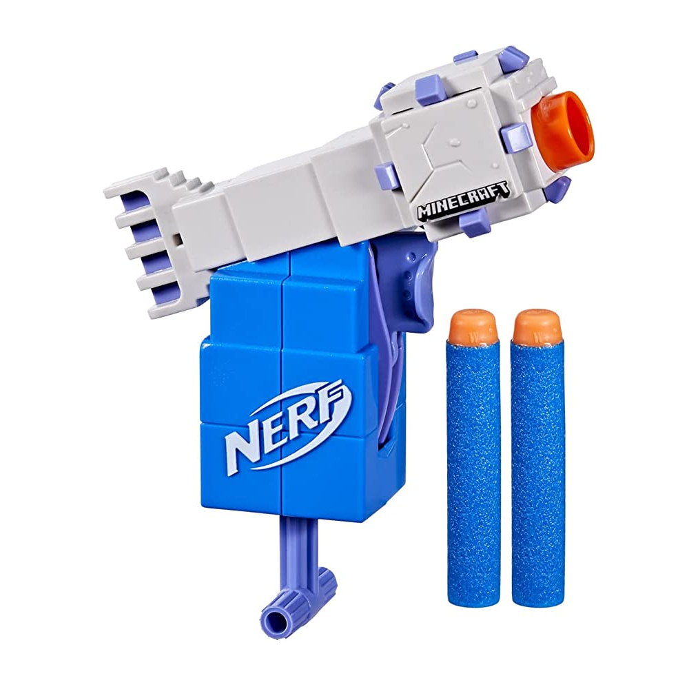 Nerf MicroShots Minecraft Cave Spider Blaster, Includes 2 Nerf
