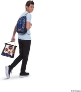 A model carrying the Portable Practice Target.