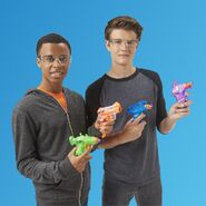 Two models with the Micro RL-I, the Micro HC-I, Ice Storm Micro Battle Bus, and Ice Storm Micro Llama.