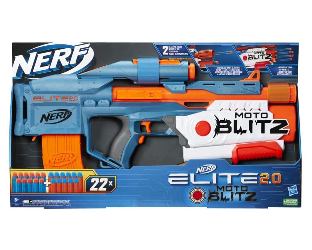 Nerf Elite 2.0 Stormcharge Motorized Blaster, 20 Nerf Elite Darts