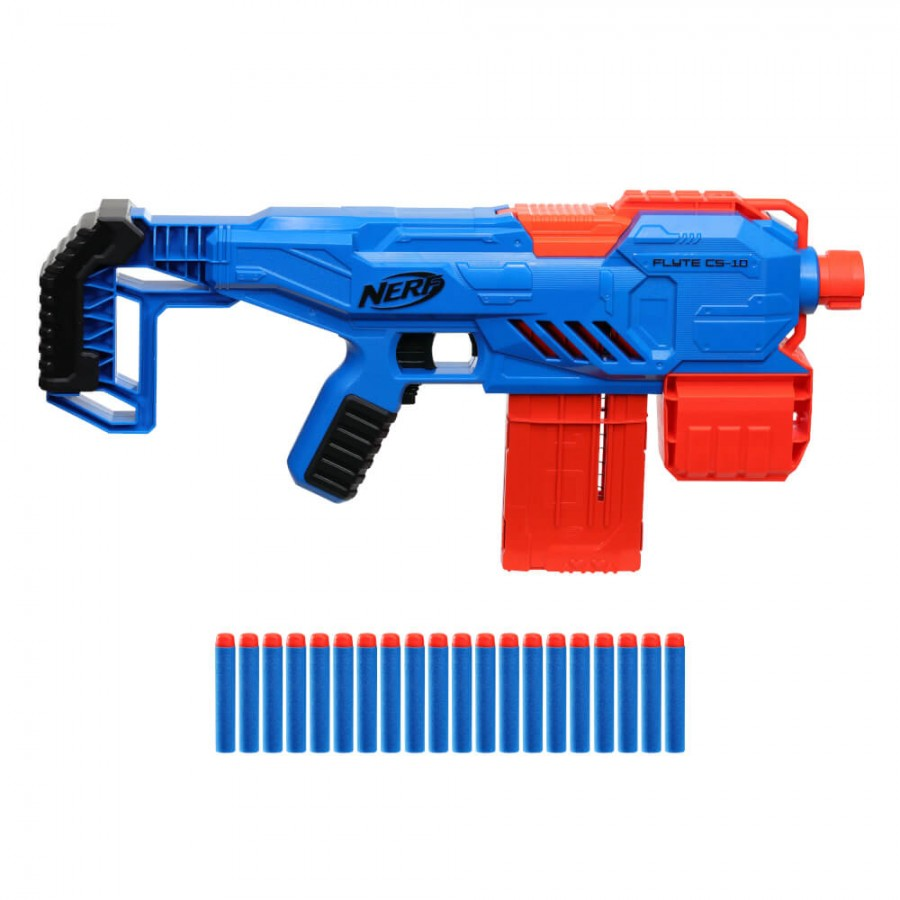 Blaster 10 fléchettes motorisé Nerf Alpha Strike Flyte CS-10 