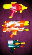 The three blasters of the Switch Shots series.