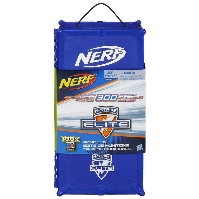 Details about   Official NERF N-Strike Elite 2 magazines 100 Darts and a 300 capacity ammo tin 