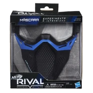 The blue Face Mask's packaging in Portuguese.