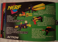 Listings for the Original Nerf and Nerf Action series in the Kenner Action Toy Guide.