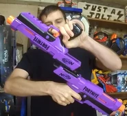 Two DP-E blasters being primed off one another.