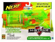 The packaging for the 2010 Sonic Series version of the Maverick REV-6.