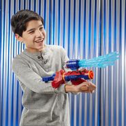 A Nerf model aiming the Iron Spider Assembler Gear.