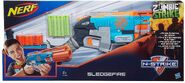 The European packaging for the SledgeFire, with the N-Strike logo.