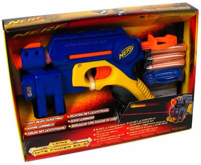 NERF N-Strike Nite Finder Ex-3 pistolet à tir unique G10 viseur laser  blaster te