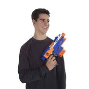 A model holding the Stryfe.