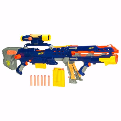 Nerf N-Strike LongStrike CS-6 Sniper Rifle Blue w/ Sight Looks