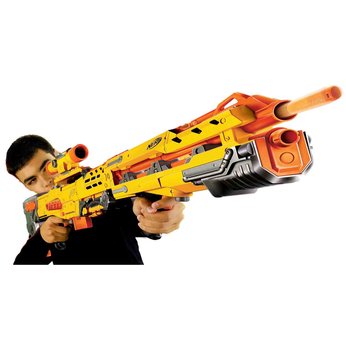 2006 Blue Nerf Gun Longshot CS6 NStrike Sniper Rifle Gun With