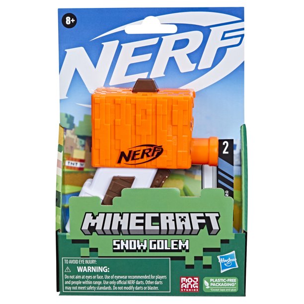 Nerf MicroShots Minecraft Cave Spider Blaster, Includes 2 Nerf Elite Foam  Darts - Nerf