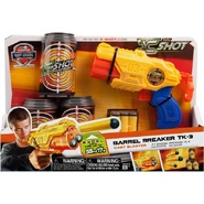 The packaging for the Barrel Breaker TK-3, including Practice Target Cans.