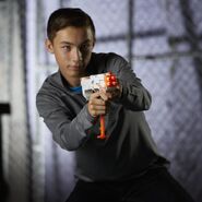 A model aiming the BarrelStrike.