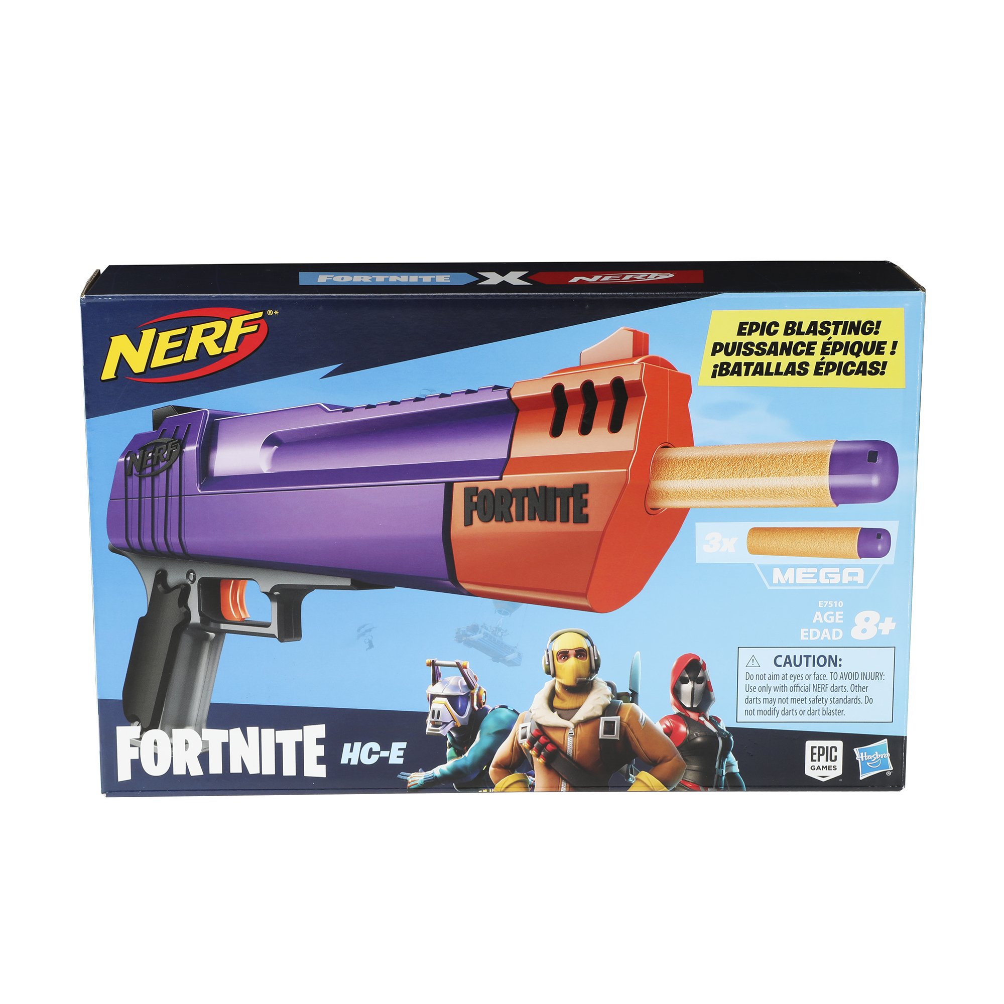 Nerf Fortnite HC-E Mega Dart Blaster with 3 Darts