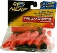 The packaging for a Power Nerf Mega Dart Refill Pack.