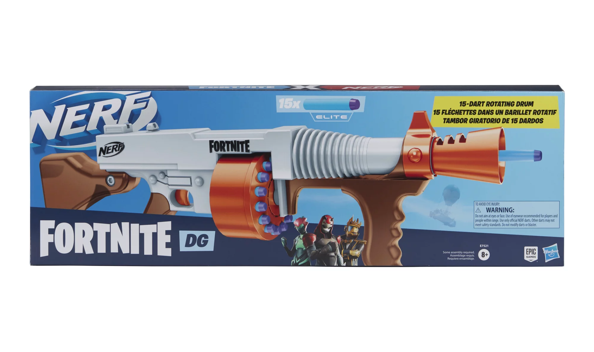 Nerf Fortnite Ts Blaster - Pump Action Dart Blaster, 8 Dardos