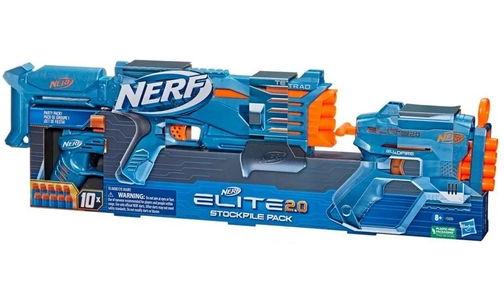 Nerf Nerf Elite 2.0 Double Defense Pack Blasters and Darts Set